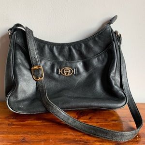 Vintage Etienne Aigner Black leather bag